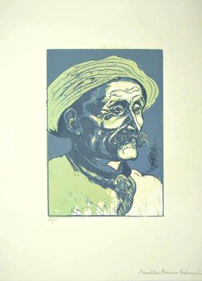 Giuseppe Viviani , Portrait of Old Man , Original Woodcut by Giuseppe Viviani , 1927-ZCI-801200