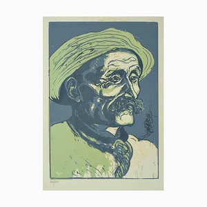 Giuseppe Viviani , Portrait of Old Man , Original Woodcut by Giuseppe Viviani , 1927-ZCI-801200