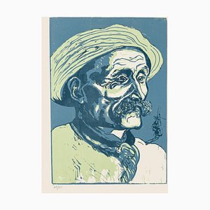 Giuseppe Viviani, Portrait of Old Man, Woodcut, 1927-ZCI-2025127