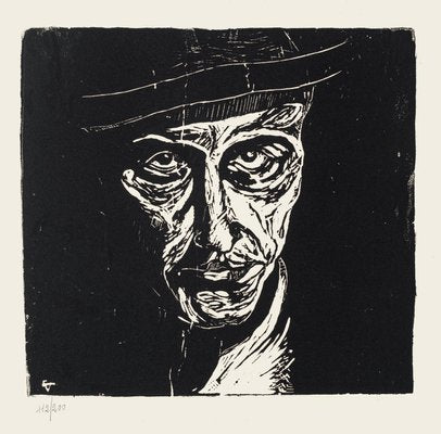 Giuseppe Viviani, Self Portrait, Woodcut, 1925-ZCI-2025123