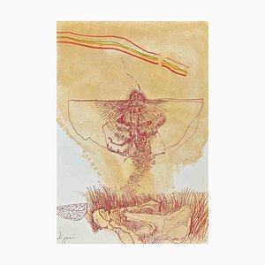 Giuseppe Zigaina, The Moth, Original Lithograph, 1973-ZCI-1380116