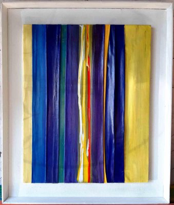 Giuseppe Zumbolo, Blue and Yellow Composition, Acrylic on Canvas, 2021-ZCI-1761874