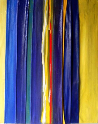 Giuseppe Zumbolo, Blue and Yellow Composition, Acrylic on Canvas, 2021-ZCI-1761874