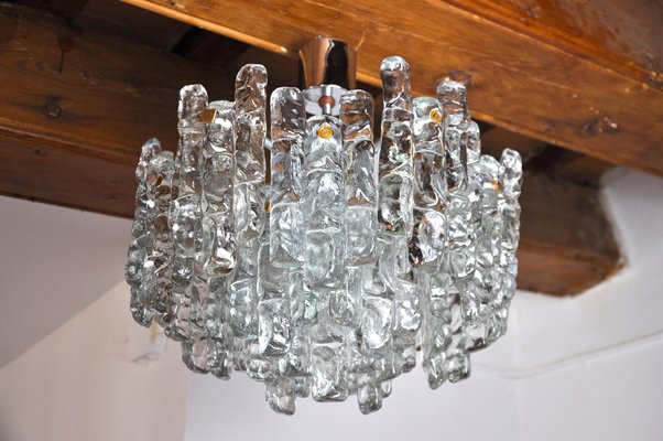 Glaçon Chandelier in Frosted Glass by J.T Kalmar, Austria, 1970-EJE-954126