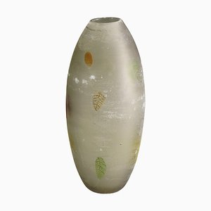 Glass A Scavo Vase with Autumn Leaves by Gino Cenedese-KJP-1288527