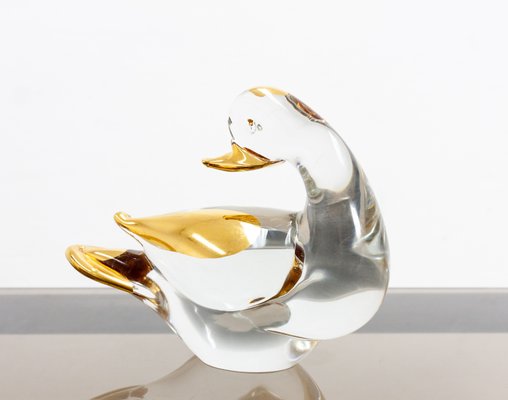 Glass and 24 Carat Gold Ducks from Murano, 1980s, Set of 2-GCG-722826