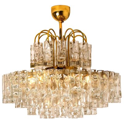 Glass and Brass Chandelier from Doria, 1960-VDW-954903