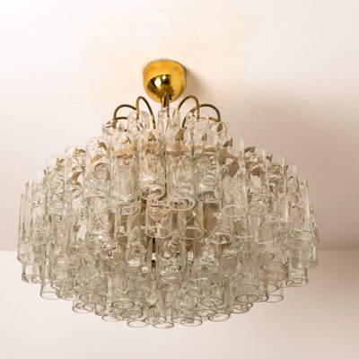 Glass and Brass Chandelier from Doria, 1960-VDW-954903