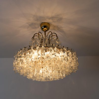 Glass and Brass Chandelier from Doria, 1960-VDW-954903