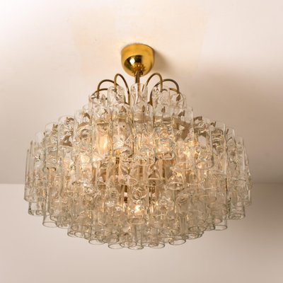 Glass and Brass Chandelier from Doria, 1960-VDW-954903