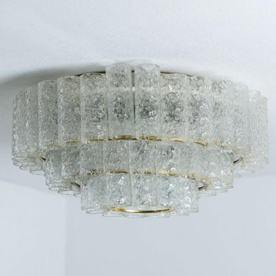 Glass and Brass Chandelier from Doria, Germany, 1960s-VDW-2044195