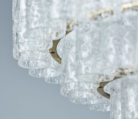 Glass and Brass Chandelier from Doria Leuchten, 1960s-SN-1744273