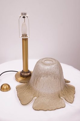 Glass and Brass Table Lamp from Peill and Putzler-KIJ-2024617