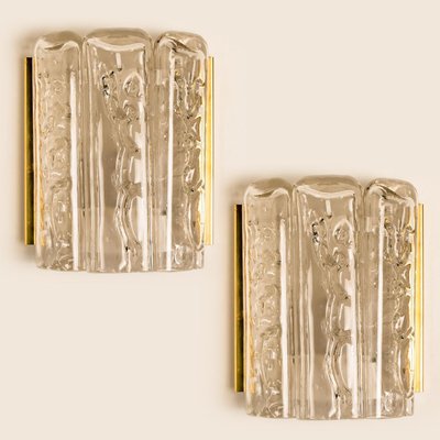 Glass and Brass Wall Sconce by Doria, 1960-VDW-968263