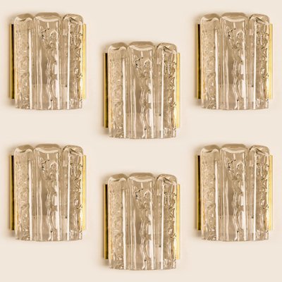 Glass and Brass Wall Sconce by Doria, 1960-VDW-968263