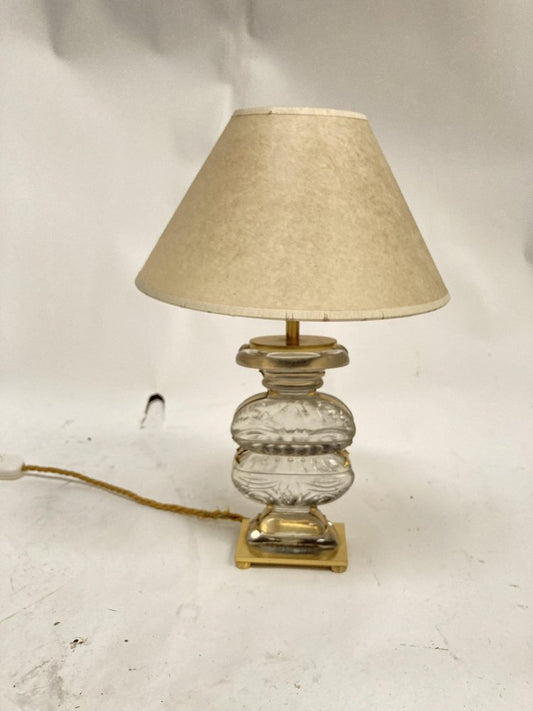 Glass and Bronze Lamp from Maison Baguès, 1940