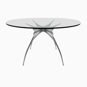 Glass and Cast Aluminum Dining Table, 1980-WKI-2031352