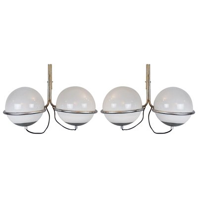 Glass and Chrome Italian Sconces, Set of 2-FGA-923462