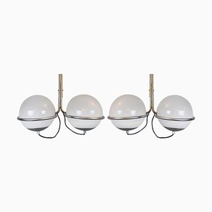 Glass and Chrome Italian Sconces, Set of 2-FGA-923462