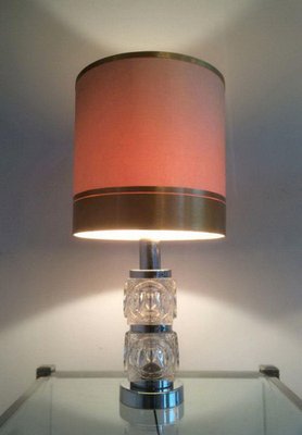 Glass and Chrome Lamps, 1970, Set of 2-BA-1365697