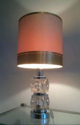 Glass and Chrome Lamps, 1970, Set of 2-BA-1365697