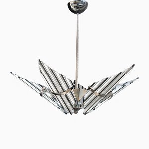 Glass and Metal Chandelier by Gaetano Sciolari for Sciolari-EH-1091823