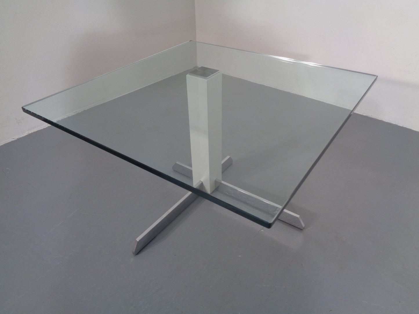 Glass and Metal Side Tables from WK Wohnen, 1990s, Set of 2