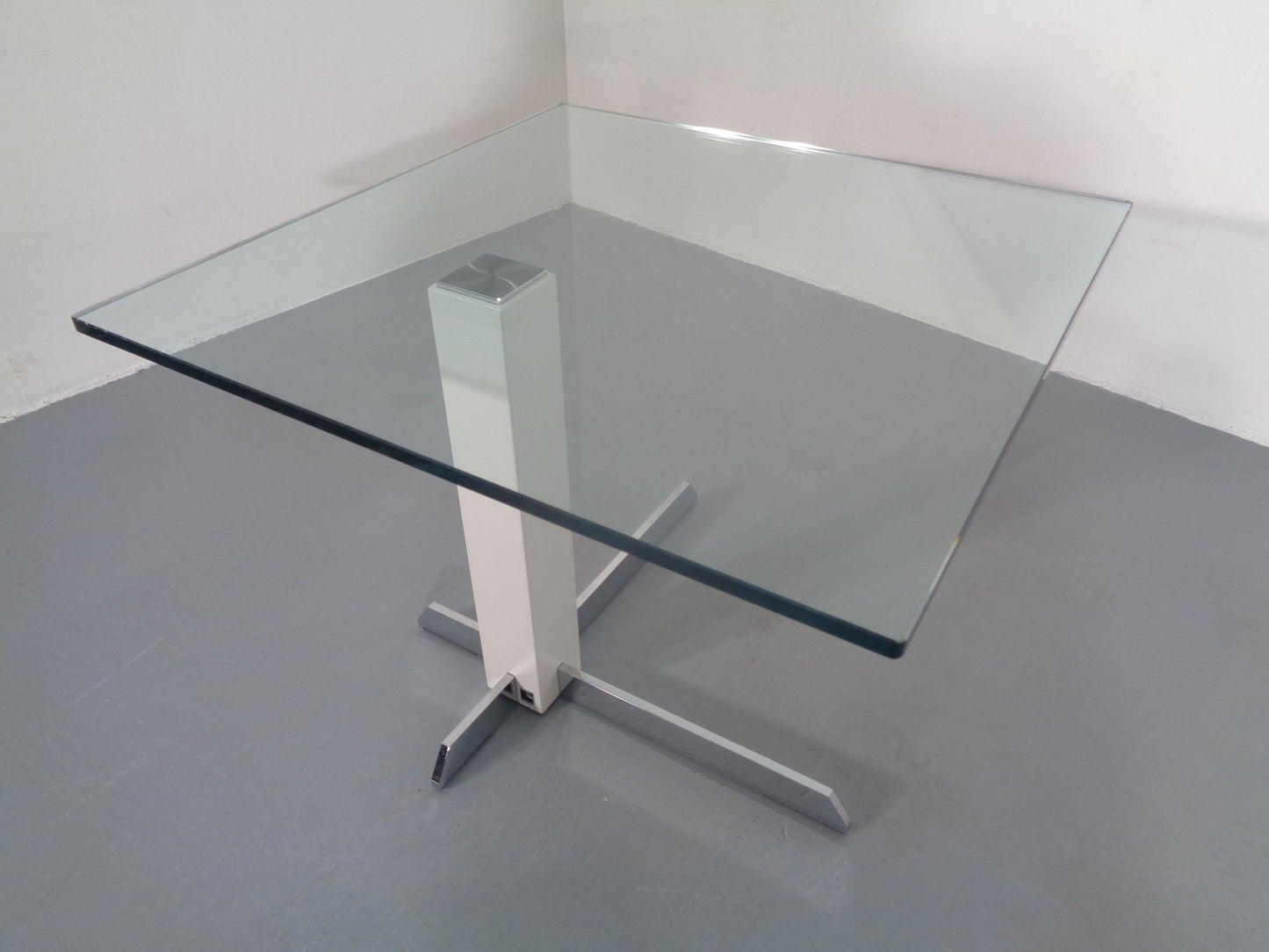 Glass and Metal Side Tables from WK Wohnen, 1990s, Set of 2