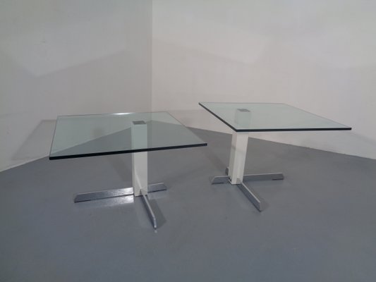 Glass and Metal Side Tables from WK Wohnen, 1990s, Set of 2-RDW-688726