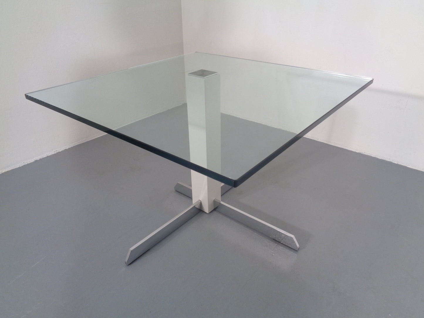 Glass and Metal Side Tables from WK Wohnen, 1990s, Set of 2