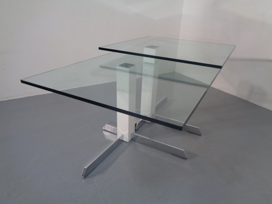 Glass and Metal Side Tables from WK Wohnen, 1990s, Set of 2-RDW-688726