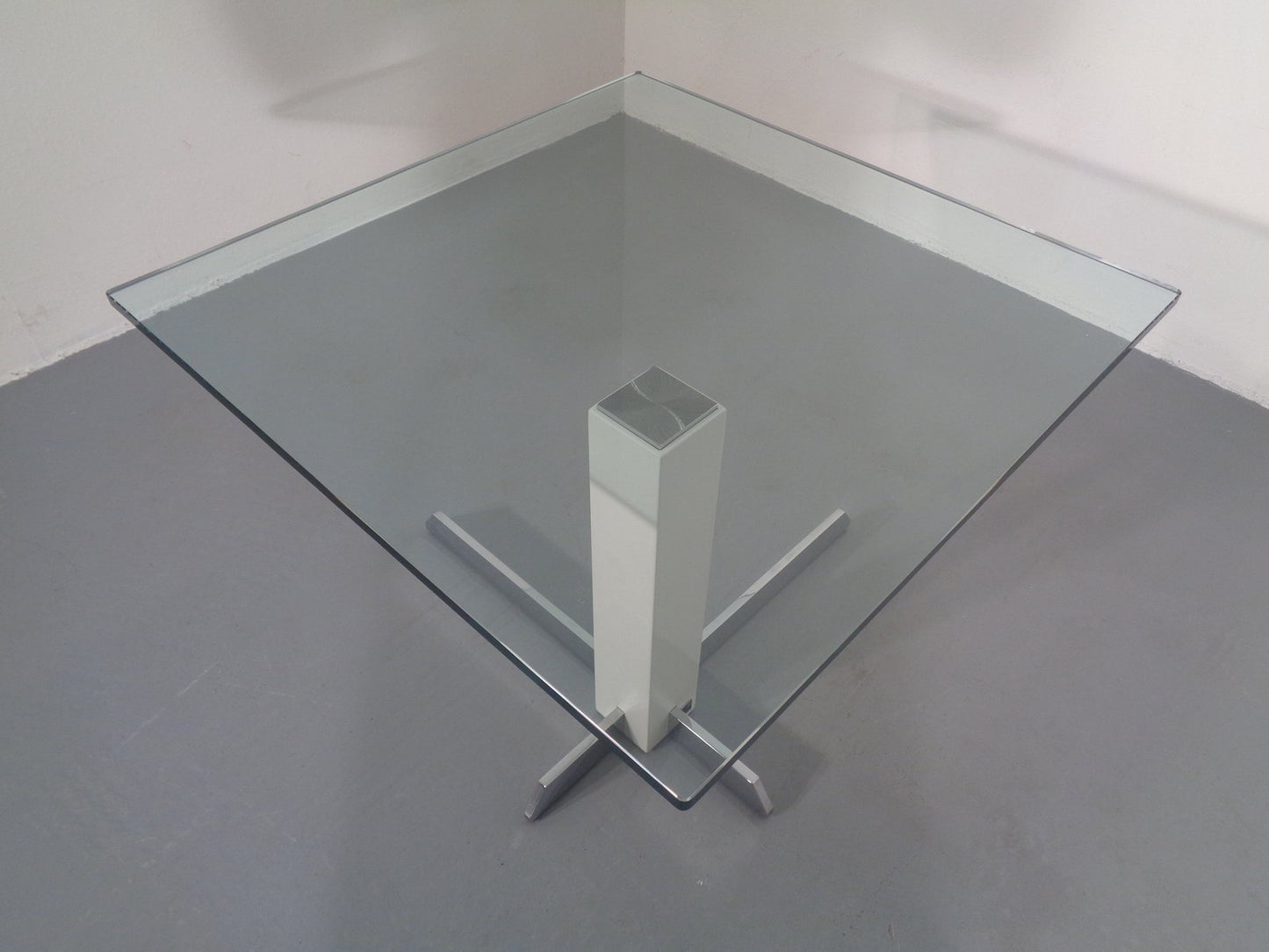 Glass and Metal Side Tables from WK Wohnen, 1990s, Set of 2