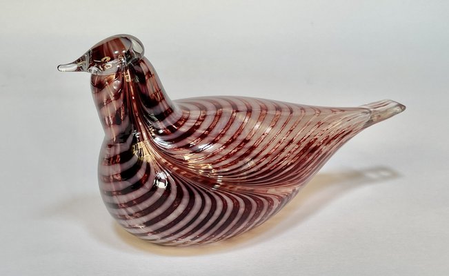 Glass Art Mouth-Blown Bird Figure by Oiva Toikka for Iittala, Finland, 1980s-JP-1702511