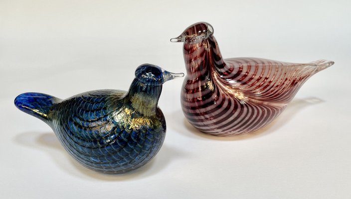 Glass Art Mouth-Blown Bird Figure by Oiva Toikka for Iittala, Finland, 1980s-JP-1702511