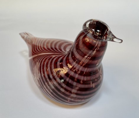 Glass Art Mouth-Blown Bird Figure by Oiva Toikka for Iittala, Finland, 1980s-JP-1702511