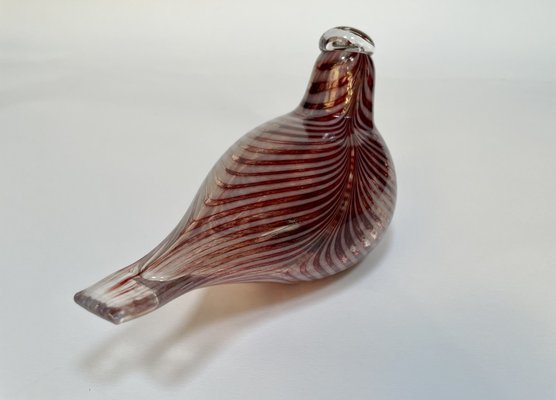 Glass Art Mouth-Blown Bird Figure by Oiva Toikka for Iittala, Finland, 1980s-JP-1702511