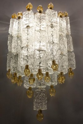 Glass Block & Gold Tulip Sconces from Barovier & Toso, 1940, Set of 2-MBH-1032384