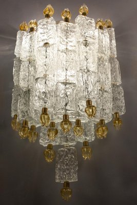 Glass Block & Gold Tulip Sconces from Barovier & Toso, 1940, Set of 2-MBH-1032382