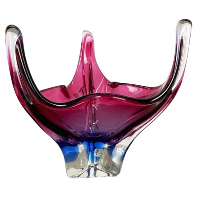 Glass Bowl Shell Centerpiece from Fratelli Toso, Italy, 1970s-QZ-1166886