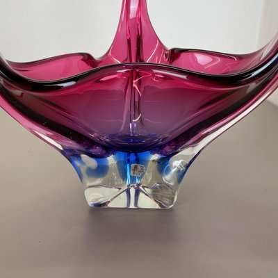 Glass Bowl Shell Centerpiece from Fratelli Toso, Italy, 1970s-QZ-1166886