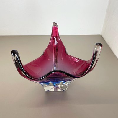 Glass Bowl Shell Centerpiece from Fratelli Toso, Italy, 1970s-QZ-1166886