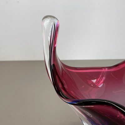 Glass Bowl Shell Centerpiece from Fratelli Toso, Italy, 1970s-QZ-1166886