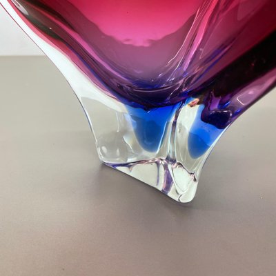 Glass Bowl Shell Centerpiece from Fratelli Toso, Italy, 1970s-QZ-1166886