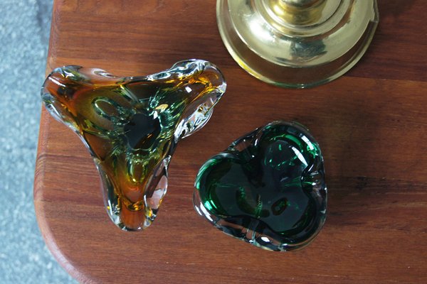 Glass Bowls or Ashtrays, Italy, 1970s, Set of 2-UMB-1766236