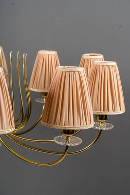 Glass & Brass Chandelier by J. & L. Lobmeyr for Lobmeyr, 1950s-SPD-1299413