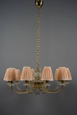 Glass & Brass Chandelier by J. & L. Lobmeyr for Lobmeyr, 1950s-SPD-1299413