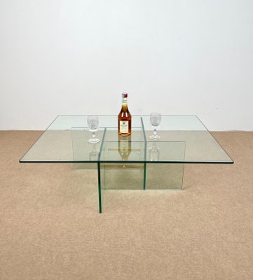 Glass & Brass Coffee Table from Fontana Arte, Italy, 1970s-LYQ-1171262