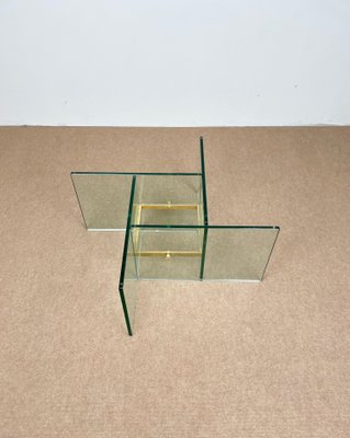 Glass & Brass Coffee Table from Fontana Arte, Italy, 1970s-LYQ-1171262