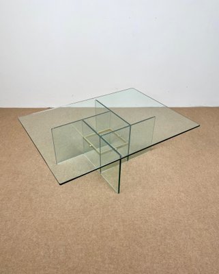 Glass & Brass Coffee Table from Fontana Arte, Italy, 1970s-LYQ-1171262