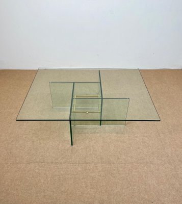 Glass & Brass Coffee Table from Fontana Arte, Italy, 1970s-LYQ-1171262